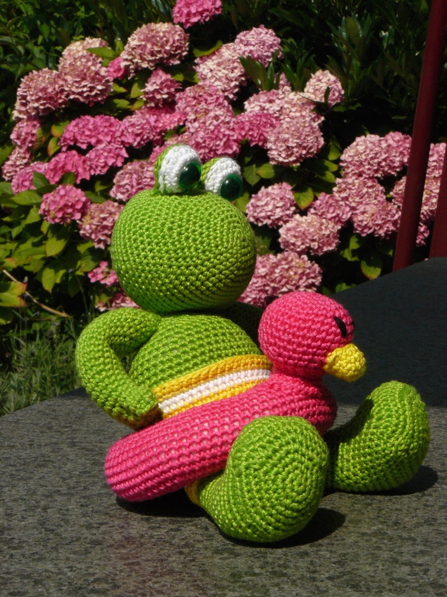 Vrolijk kikker voor een zwangere collega