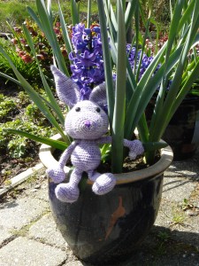 Goede schutkleur voor ons konijntje