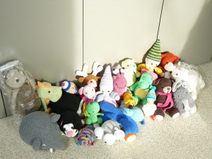 Verzameling knuffels voor Sophia